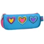 Пенал мягкий YES Hearts turquoise, 20x4.5x7.5 (531831)
