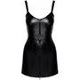 Платье Noir Handmade F320 Starlet wetlook minidress with ring belt Вlack, 3XL