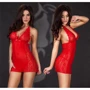Прозрачная комбинация Chilirose Boddydoll, красный
