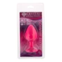 Анальная пробка CRYSTAL Pink Silicone Amethyst, M