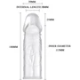 Насадка на член LYBAILE Super Silikon Penis Sleeve Clear, 14 см