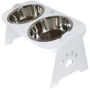 Миски Lucky Pet металлические на деревянной подставке линейка Пир 2x1.63л/21см белый (552471): Материал Металл, Дерево