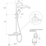 Душевая система Lefton Thermostatic Shower System with Rainfall Showerhead & Digital Temperature Display-RSS2301 Chrome фото 10