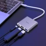 Адаптер Hoco Adapter HB14 USB-C to USB3.0+HDMI+USB-C PD Silver фото 5