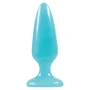 NS Novelties Firefly Pleasure Plug Medium - крупная анальная пробка светящаяся в темноте (голубой)