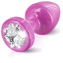 Анальная пробка со стразом Diogol Anni R Clover Pink Кристалл 30мм