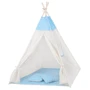 Детская палатка Springos Tipi XXL вигвам бело-голубая (TIP06)