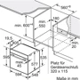 Духова шафа електрична Bosch HMG6764B1: Клас енергоспоживання A