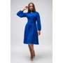 Платье FLFashion Иллюзия ТПИ 2773 48 синее повседневное удлиненное миди: Длина рукава Длинный