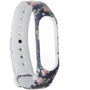 Ремешок TPU Case Prints Blue with flowers for Xiaomi Mi Smart Band 3/4