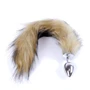 Анальная пробка с коричневым хвостиком Boss Series Fox Tail XL