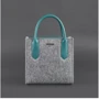 Женская сумка тоут BlankNote Blackwood серая (BN-BAG-28-felt-tiffany): Застежка Молния