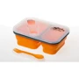 Контейнер Tramp 2 отсека силиконовый (900ml) с ловилкой Orange (TRC-090-orange)