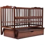 Кровать Babyroom Веселка маятник, ящик, откидной бок DVMYO-3 бук орех (622005)