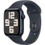 Apple Watch SE 2 2024 44mm GPS Midnight Aluminum Case with Midnight Sport Band - S/M (MXEJ3QH/A) UA: Экран OLED LTPO (яркость до 1000 нит) с технологиями Retina / 368x448 пикселей / защитное стекло Ion-X повышенной прочности