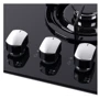 Варочная поверхность газовая Pyramida PFG 646 BLACK: Расположение панели Спереди справа
