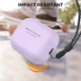 Чохол для навушників AhaStyle Silicone Case with strap Lavender (X003E43NBX) для Apple AirPods Pro 2 фото 4