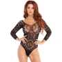 Боди Leg Avenue Snap crotch thong back teddy Black S/M