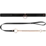 Ошейник с поводком Rosy Gold Collar with Leash Black