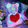 Светодиодный ночник мишка с красным сердцем в подарочной коробке 30 см UFT LP1 Bear: Вид Животное