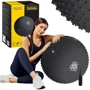 Мяч для фитнеса 4FIZJO Anti-Burst Black массажный 65 см (4FJ0618)