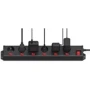 Сетевой фильтр Hama 6xТип F 3x1.5мм кв 16A SW 1.4 м черный (00223160): Количество розеток, шт 6