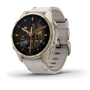Смарт-часы Garmin Fenix 8 AMOLED 43mm Sapphire Soft Gold with Limestone Leather Band (010-02903-40): Дисплей 1.3" AMOLED (416x416) / Sapphire Crystal
