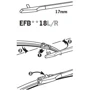 Двірник безкаркасний TRICO ExactFit Flat (700мм) EFB7018L: Довжина 28 "(700 мм)