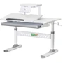 Детский стол ErgoKids с полкой серый (TH-310 W/G + BD-S30 G)