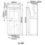 HOTEC 11.102 ABS Silver: Скорость воздухопотока 85-105 м/сек