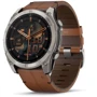Смарт-часы Garmin Fenix 8 AMOLED 51mm Sapphire Carbon Grey DLC with Chestnut Leather Band (010-02905-40): Дисплей 1.4" AMOLED (454x454) / Sapphire Crystal