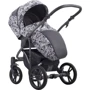 Детская коляска 2 в 1 Bebetto Bresso Flowers 01, Эко-кожа+ткань, графит рама (503.32.20.F01): Ширина шасси 60.5