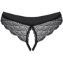 Трусики Obsessive Chemeris crotchless panties Вlack, M/L