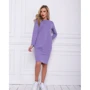 Платье ISSA PLUS 10188 44 сиреневое повседневное до середины бедра