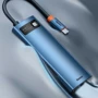Адаптер Baseus Adapter USB-C to 3xUSB3.0+HDMI+RJ45+USB-C+TF+SD Blue (WKWG000103) фото 5