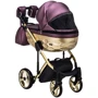 Коляска 2 в 1 Adamex Chantal Star Polar (Gold) кожа 100% Star 124 (624720): Ширина шасси 60