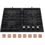 Варочная поверхность газовая Ventolux HSF640-W3G CS (BK) фото 6