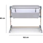 Приставная кроватка-люлька Kinderkraft Neste Air Grey Wood (KKLNEAIRGRY00W): Материал металл