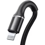 Кабель Baseus USB Cable to Lightning Halo Data 2.4A 25cm Black (CALGH-D01): Тип USB Cable - Lightning
