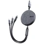 Кабель Baseus USB Cable to Lightning/microUSB/USB-C Fabric Flexible 3.5A 1.2m Gray/Black (CAMLT-BYG1)