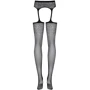 Ажурные чулки с поясом Obsessive S207, XL/XXL