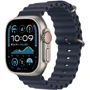 Apple Watch Ultra 2 2024 GPS + Cellular 49mm Natural Titanium Case with Navy Ocean Band (MX4D3UL/A)