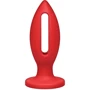 Силиконовая анальная пробка Doc Johnson Kink Lube Luge Premium Silicone Plug 4", 9х3,81 см, красный