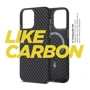 Чехол для iPhone ArmorStandart LikeCarbon MagCase Black for iPhone 15 Pro Max (ARM69291): Цвет черный