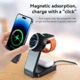 Зарядное устройство Hoco Wireless Charger CQ3 Noble Folding 3in1 Magnetic Black: Количество USB-портов нет