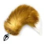 Металева анальна пробка з хвостом з натурального хутра Art Foxy fox