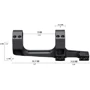 Моноблок Vortex Precision Extended Cantilever d - 30 мм Extra Hight Нахил 20 МОА Picatinny (CM-530-20): Цвет черный