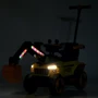 Детский электромобиль-толокар 3в1 Bambi Трактор с ковшом желтый (M 5783BLR-6)