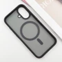 Чехол для iPhone Mobile Case TPU+PC Metal Buttons with MagSafe Black for iPhone 16: Материалы поликарбонат и полиуретан