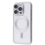 Чехол для iPhone TPU Case Metal Matte Case with Magnetic Ring White Titanium for iPhone 16 Pro Max